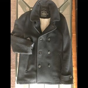 Topman Wool Coat Heavy Winter Double Breasted